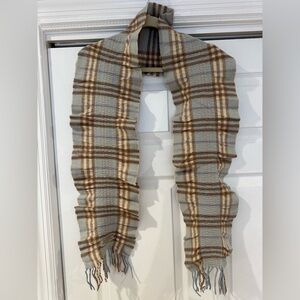 Burberry Cashmere Scarf  Light Blue/Brown/Cream